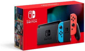 Nintendo Switch with Neon Blue and Neon Red Joy-Con - New Series Nintendo Switch with Neon Blue and Neon Red Joy-Con - New Series