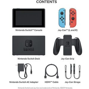 Nintendo Switch with Neon Blue and Neon Red Joy-Con - New Series Nintendo Switch with Neon Blue and Neon Red Joy-Con - New Series