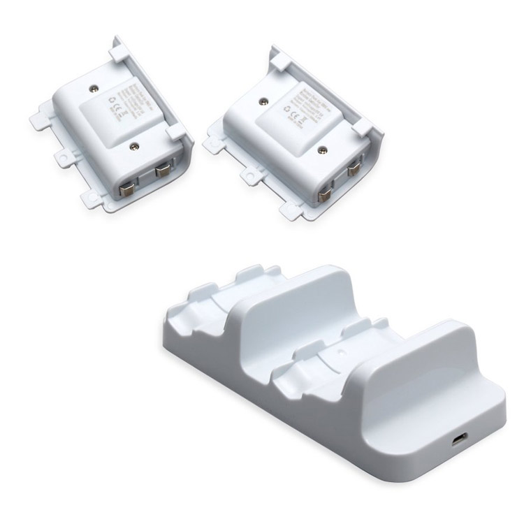 Dobe Charging Dock With Two Battery For Xbox - White