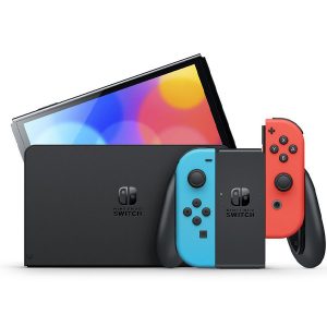 Nintendo Switch OLED Model with Neon Blue and Neon Red Joy-Con - FULL GAME