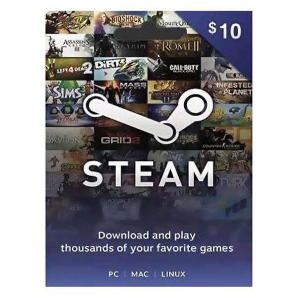 Steam Gift Card $10 US