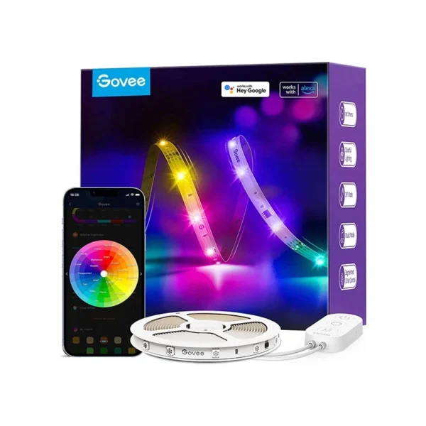 GoVee RGBIC Basic Wi-Fi + Bluetooth LED Strip Lights - 5m