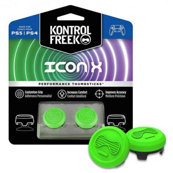 KontrolFreek Icon X Performance Thumbsticks for PlayStation - Green