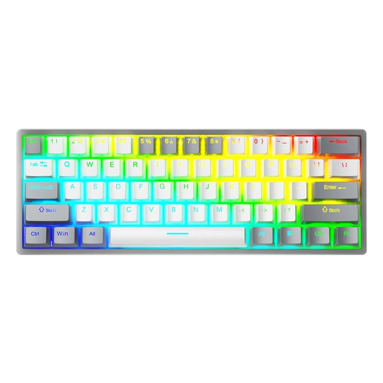 AULA F3261 60% RGB Gaming Mechanical Keyboard - Gray White