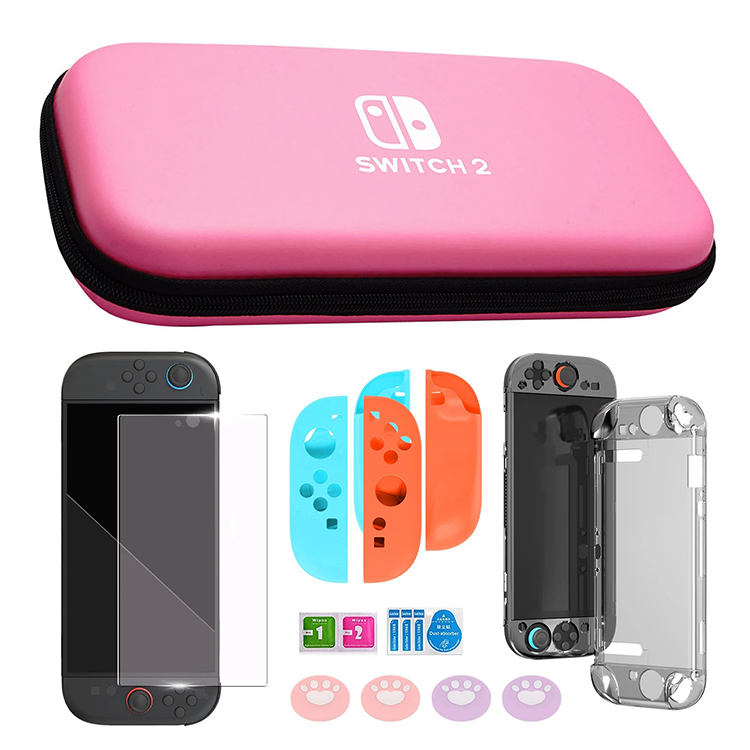 A-ONE-K 5 in 1 Accessory Kit for Nintendo Switch 2- Pink