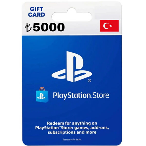 PSN 5000 TRY Gift Card TURKEY PSN 5000 TRY Gift Card TURKEY