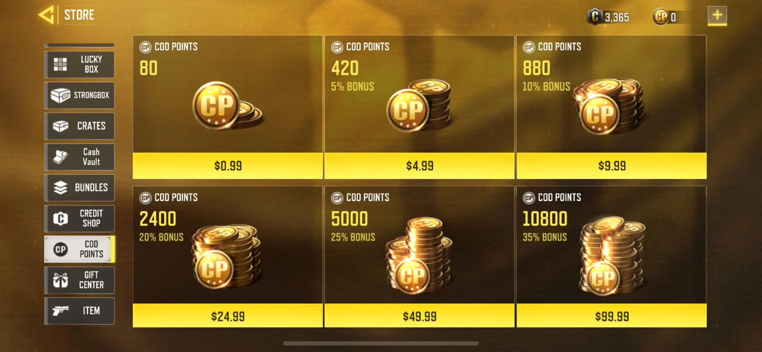 COD Mobile Points - 420CP سی پی کالاف دیوتی موبايل