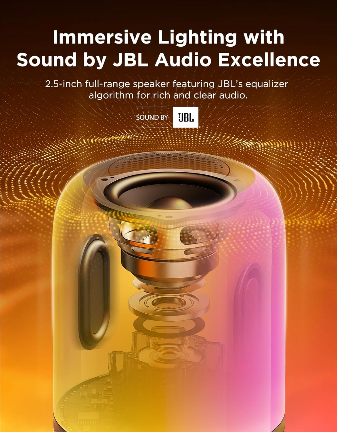 Govee Table Lamp 2 Pro x Sound by JBL H6020 خرید اسپیکر RGB هوشمند Govee Table Lamp 2 Pro x Sound by JBL
