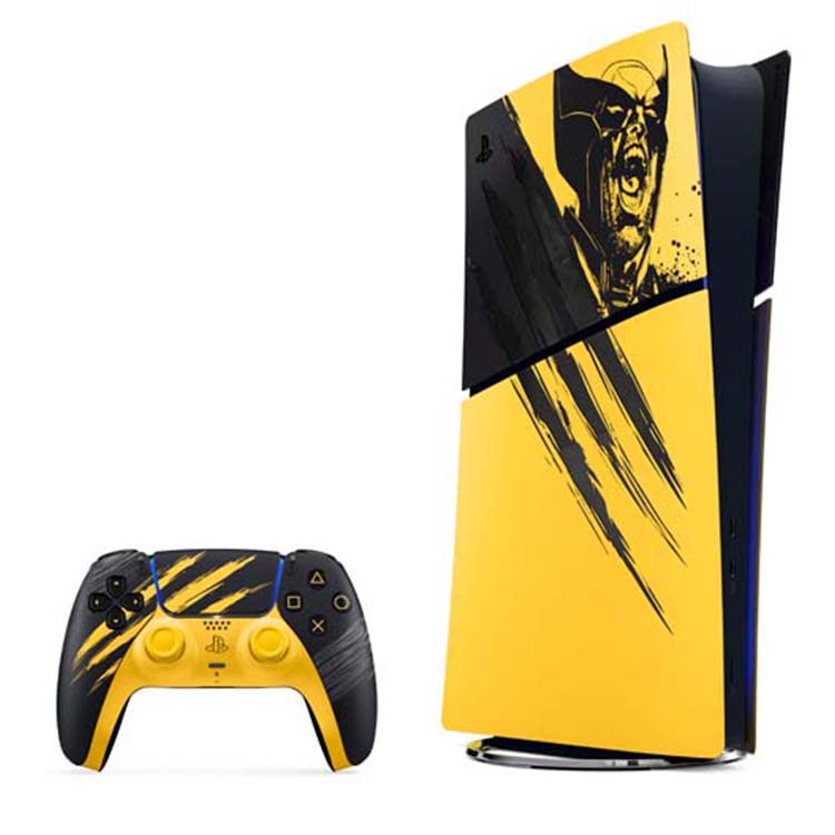 PlayStation 5 Slim Digital Edition – Marvel's Wolverine Battle Yellow Limited Edition Bundle